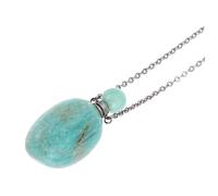 AKOOSY Natural Crystal Stone Aromatherapy Essential Oil Necklace Durable Perfume Bottle Pendant for Relaxation Mood Boosting Yoga and Meditation Suitable for Men and Women