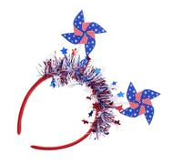 AKOOSY Patriotic Independence Day Headband for Women American Flag Colors Lightweight and Comfortable Hair Accessory for July Celebrations for Parties and Themed Events