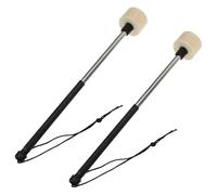 AKOOSY Percussion Drum Stick Mallets with Felt Head and Stainless Steel Handle, Comfortable and Good Tone Drumsticks Accessories for Students and Children to Improve Sense of Rhythm