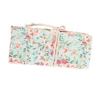 AKOOSY Portable Canvas Roll Up Pencil Case Slots for Colored Pencils and Pens Space Saving Organizer Bag for Art Supplies Travel Friendly Stationery Storage for Students and Artists