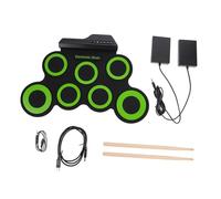 AKOOSY Portable Compact USB Electronic Drum Set with Pedal Hi Hat for Roll Up Silicone Practice Drum Kit with Two Channel Output and Accompaniment for Boy Girl Music Instrument