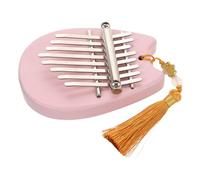 AKOOSY Portable Pink Acrylic and Steel Thumb Piano Kalimba Instrument with 8 Keys Cute Bear Shape Easy to Learn for Toddlers Beginners Music Practice