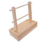 AKOOSY Portable Wooden Yarn Holder with Integrated Needle Storage Box Yarn Organizer Rack for Knitting and Crochet for Craft Tool Organization