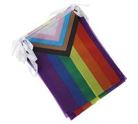 AKOOSY Pride Rainbow Hanging Banner String Flags Lgbt Outdoor Indoor Decoration for Parade Party Wedding Birthday Garden Backyard Pride Month Celebration