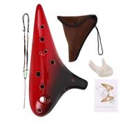 AKOOSY Professional Ceramic Alto C Ocarina Instrument for Beginners and Advanced Players Versatile Ac Key with Enhanced Tonal Range Easy to Learn Musical Instrument with Bag and Lanyard