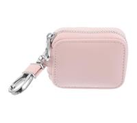 AKOOSY Protective Earbud Case Holder Portable PU Storage Pouch for Earphones Shock Resistant Design Multi Function Organizer for Cables Coins and Accessories Elegant Style in Pink