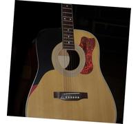 AKOOSY PVC Guitar Pickguard for Acoustic and Bass Guitars Anti-scratch Self-adhesive Protector Decal Lightweight Impact Guard with Creative Red Black Tortoise Pattern