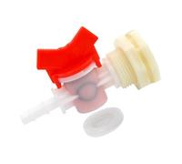 AKOOSY Rabbit Water Feeder Connector Kit with 1/2" Threaded Spigot, 5/16" Hose Ball Valve and Divider, Automatic Bunny Waterer Replacement Part for Garden Hose