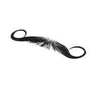 AKOOSY Realistic Black Fake Beard for Men Handwoven Human Hair Costume Mustache for Theater Cosplay Parties Lightweight Comfortable Fit