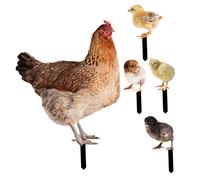 AKOOSY Realistic Chicken Garden Stake Hen and Chick Art for Lawn and Patio Decoration Outdoor Garden Ornament with Double Sided Printing Easy to Install Ornament