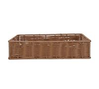 AKOOSY Rectangular Storage Basket 37Cm Handmade Wicker Basket for Bread and Fruit Storage in Family Kitchen and Supermarket