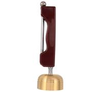 AKOOSY Retractable Copper Prayer Bell with Ergonomic Extendable Wooden Handle Lightweight Temple Instrument for Meditation Buddhist Chanting and Spiritual Practice Crisp Sound Quality