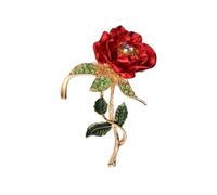 AKOOSY Rose Shaped Brooch Pin and Zinc Alloy Material, Creative Costume Props Decoration Eye-catching Design and Use for Women for New Year Cake Decorations 2024