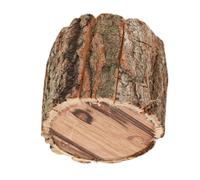 AKOOSY Rustic Bark Tree Stump Planter Pot Wooden Bucket for Garden and Flower Box Displays Flower Arrangement Use 14x14x12cm Artistic Design