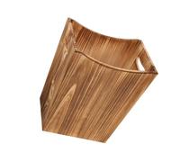 AKOOSY Rustic Wooden Trash Can with Handles Rectangular Solid Wood Waste Basket for Bathroom Kitchen Bedroom Office Space Saving Multi Purpose Farmhouse Hamper for Laundry and Storage