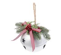 AKOOSY Rusty Iron Xmas Bell with Pine Cone Design Hanging Decor for Christmas Festival DIY Pendant for Ceiling Vintage Style Party Ornament Winter Holiday Decoration