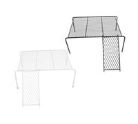 AKOOSY Rutin Chicken Platform Ladder and Coop Shelf Chicken Cage Table Iron Mesh Rack Large Black and White Drinking Station for Poultry Breeding