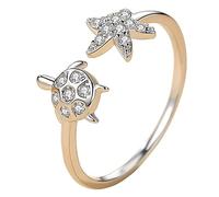 AKOOSY Sea Turtle and Ring for Women Finger Jewelry Inspired Design for Weddings Vacations and Everyday Wear Unique for Sea Life