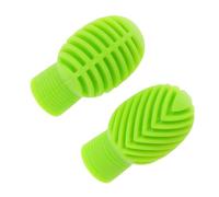 AKOOSY Silicone Drumstick Tip Covers 1 Pair Green Drumstick Head Guards for Silent Practice Percussion Accessory Mute Sleeves and Noise Reduction