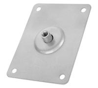 AKOOSY Silver Metal Drum Sample Pad Mounting Plate with Curved Recessed Rectangle Style, Adjustable Height and Easy Assembly, Suitable for Home Use with Guitar and Drum Practice Pad