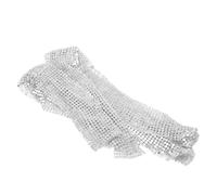 AKOOSY Silver Sequin Neck Tie Scarf for Women Thin Long Sparkle Shawl Necklace Accessory Dazzling Party Evening Wrap Soft Comfortable Fashion Statement