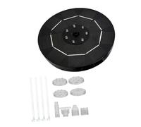 AKOOSY Solar Fountain Pump with Colorful LED Lights Transparent Nozzle Solar Water Pump for Garden Birdbath Pool Decoration Outdoor Aerator