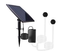 AKOOSY Solar Powered Outdoor Oxygen Pump Silent Aerator for Fish Tanks Garden Pools Energy Saving Solar Oxygen Increasing Fitting Portable Small Aeration Device for Aquariums and Fish