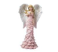 AKOOSY Solar Powered Resin Angel Garden Figurine Outdoor Lawn Patio Statue Decorative Solar Light for Porch and Garden Pathway