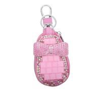 AKOOSY Sparkling Crystal Rhinestone Car Key Case Protective Cover for Car Motorcycle Keys with Butterfly Bow Design Scratch Resistant Stylish Pink Accessory