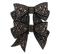 AKOOSY Sparkling Rhinestone Bow Shoe Charms 2pcs Crystal Bling Shoe Decorations for Women’s Bridal Wedding Party Fabric Butterfly for High Heels and Boots