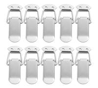 AKOOSY Spring Loaded Toggle Latches Heavy Duty Catch Clamp Clip 10 Pcs Stainless Steel with Excellent Tension for Toolbox and Cabinet Doors