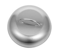 AKOOSY Stainless Steel Bbq Grill Cover Dome Pan Lid with Ergonomic Handle for Outdoor Teppanyaki and Steaming Multipurpose Metal Cloche for Household Cooking and Melting