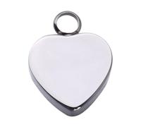 AKOOSY Stainless Steel Heart Necklace Pendant with Perfume Bottle Design Ladies Silver Chain Jewelry for Party Anniversary Daily Wear Meaningful Cinerary Casket Gift