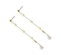 AKOOSY Star Earrings Dangle Long Earrings with Lost Earphone Holder for Women Durable Stylish Ear Decor for Travel Weddings and Daily Wear