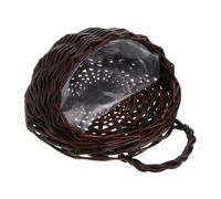 AKOOSY Straw Woven Flower Basket Wall Hanging Handcrafted Planter for Indoor Balcony Home Hotel Decor Suitable for Potted Plants Succulents Artificial Flowers