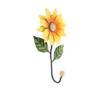 AKOOSY Sunflower Design Wall Hook Rustic Iron Art Hanger for Home Decoration Compact for Kitchen Bathroom Living Room Durable and Practical Wall Ornament