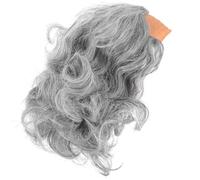 AKOOSY Synthetic Curly Professor Wig for Men Lightweight Breathable Old Man Bald Cap Cosplay Costume Party Funny Elderly Wig