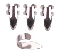 AKOOSY Thumb Finger Picks Set for Extra Control the Strings for Adults 4pcs Stainless Steel Guitar Banjo Picks Open Design Adjustable Suitable for Playing Guitar with Nails
