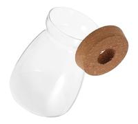 AKOOSY Transparent Glass Succulent Vase Large Hydroponic Flower Holder with Stopper Clear Glass Container for Home Decoration and Floral Arranging