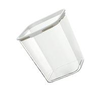 AKOOSY Transparent Household Waste Container Compact Square Trash Bin for Home and Office Lightweight Space Saving Design Practical Desktop Garbage Can with Plastic Bag Compatibility