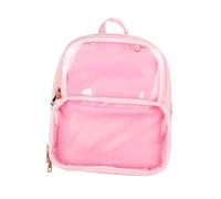 AKOOSY Transparent Jelly Backpack for Teens Stylish Pink Bag with Adjustable Straps Easy-clean Fashionable Casual Rucksack for Boys