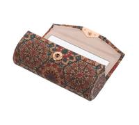 AKOOSY Travel Makeup Mirror Lipstick Case Built Mirror Women Makeup Organizer Vintage Vanity Case