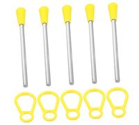 AKOOSY Triangle Iron Mallet Set Including 5 Striking Sticks for Hand Percussion Use in Educational and Professional Settings