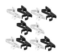 AKOOSY Universal Microphone Clip Set 10pcs with 8.5mm Black and 6mm White Lavalier Mic Clips and for Lavalier Microphones for Video and Interview Use