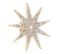 AKOOSY Vintage Alloy Star Brooch Pin with Rhinestones Handmade Fashion Lapel Pin for Womens Suits Backpacks Hats Unique Six Pointed Star Badge Accessory for Clothes Decoration
