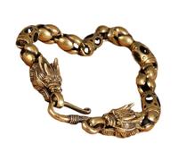 AKOOSY Vintage Dragon Head Bracelet Antique Brass Mens Wristband Cool Charm Accessory for Unique Style and Long Term Comfort