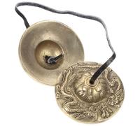 AKOOSY Vintage Pure Copper Rhythm Cymbal Bell Handheld Percussion Instrument with Unique Harmonic Tone for Meditation and Mindfulness Practice