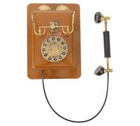 AKOOSY Vintage Rotary Dial Wall Mounted Telephone Ornament Made of Iron with Authentic Retro Design, for Office and Display a Permanent Wall Phone Decor Prop