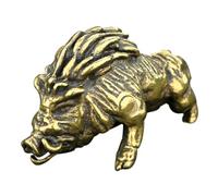 AKOOSY Vintage Small Wild Pig Miniature Statue in Fine Copper for Desk