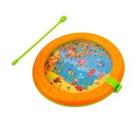 AKOOSY Wave Bead Drum Musical Instrument for Portable Orange Ocean Wave Percussion Sturdy Loud Sound Early Education for Interaction and Music Perception